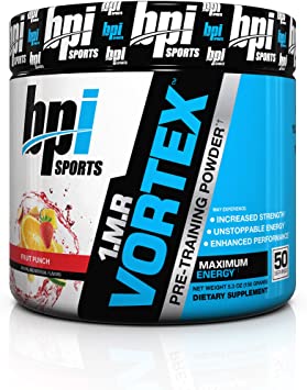 1MR Vortex pre workout supplement jar