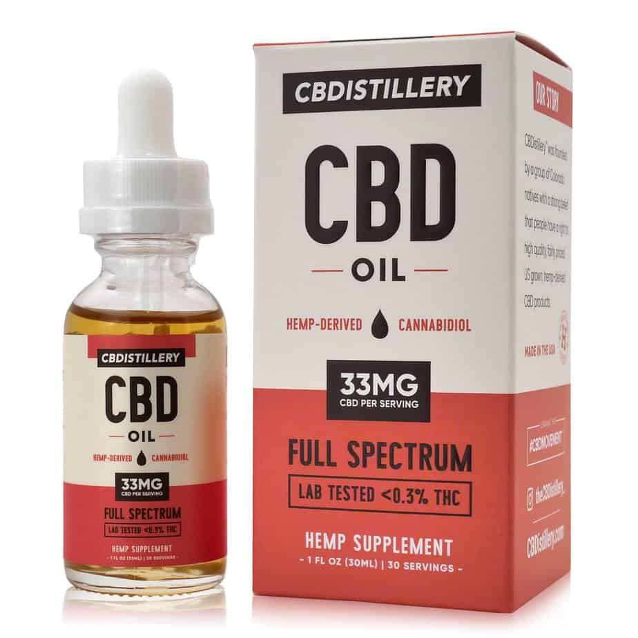 CBDistillery cbd oil tincture and box