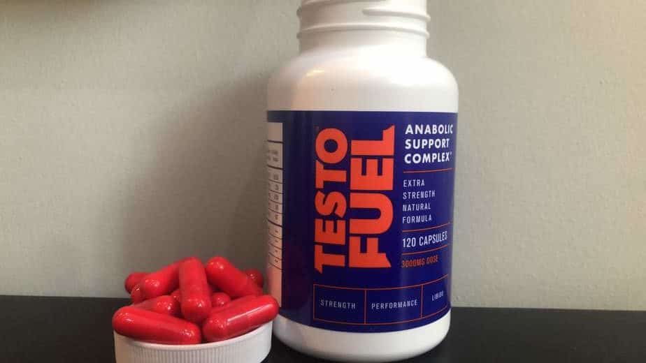 TestoFuel pills outside of the bottle