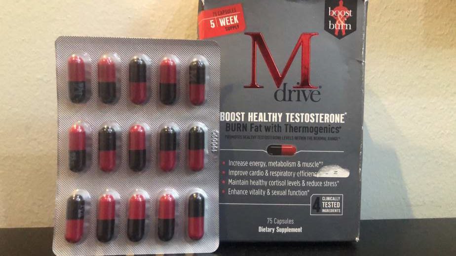 M Drive pills outside of the box