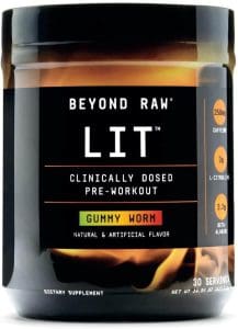 Lit pre workout jar