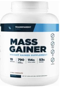 Transparent labs mass gainer jar