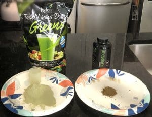 Total Living Drink Greens Vs Texas Superfood dosages